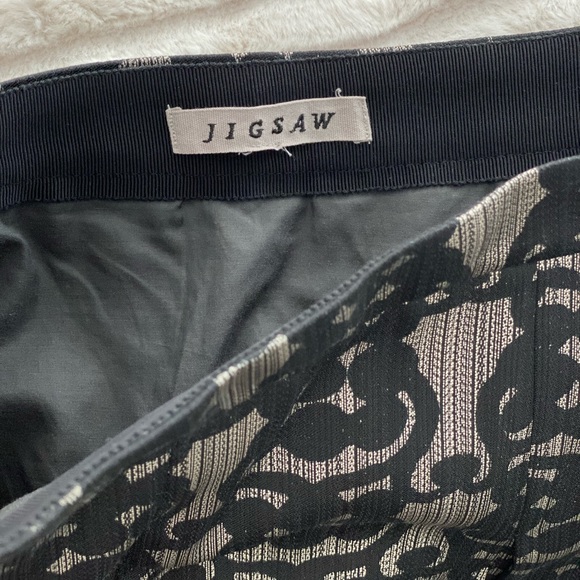 JIGSAW Classic Black /Golden Box Pleated Printed Skirt (Skirt Only) - Picture 5 of 10